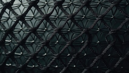 Black color knitted pattern motif