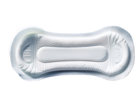 Feminine Hygiene Pad for Comfort and Protection During Menstruation on transparent background
