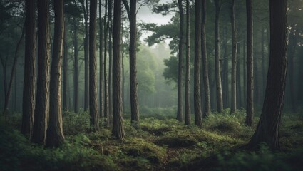 Obraz premium Dawn in Fairy Wood