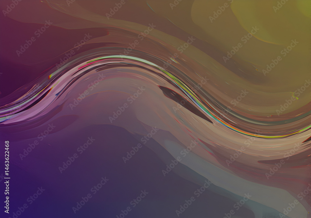 Aufkleber abstract illustration of colorful wave background with dynamic movement