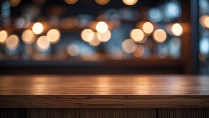 Blurry bokeh scene in a dark cafe setting