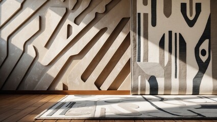 Vintage-inspired geometric design featuring trendy textures and abstract prints for fabric, wallpaper, and decoration