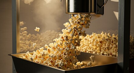 Popcorn Making Process Freshly Poured Into a Kettle