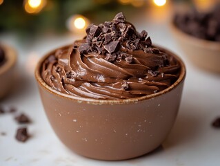 Delicious chocolate dessert featuring creamy ice cream and nutty chocolate cake