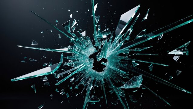 Broken Glass Pattern with Dark Backdrop