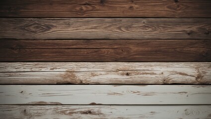 Obraz premium Vintage wooden surface with grain and pattern, perfect as a top view wallpaper or background for rustic and country-themed decor