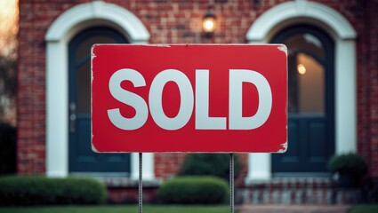 Property 'Sold' sign on London estate
