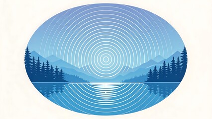 Circular ripple lines on a soft gradient background, creating a calming and modern abstract effect, ideal for minimal design, tech visuals, and digital art backdrops