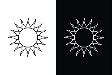 Sun Weather Icon. Flat Vector for Forecast and Holiday Concepts