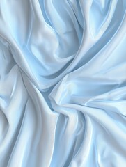 Silky light blue fabric with soft, elegant folds.