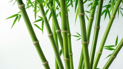 Obraz premium Bamboo stem isolated against a neutral backdrop