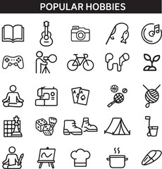 Icons of Popular Hobbies and Recreational Pursuits