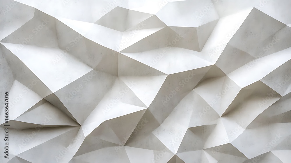 Aufkleber geometric white paper texture background abstract origami style modern design decorative surface min
