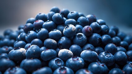 Texture of Blueberries with Freshly Harvested Blueberry Background