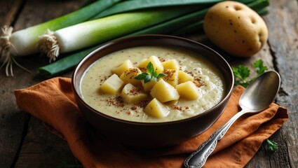 Tender leeks and potatoes in a creamy, hearty leek and potato soup