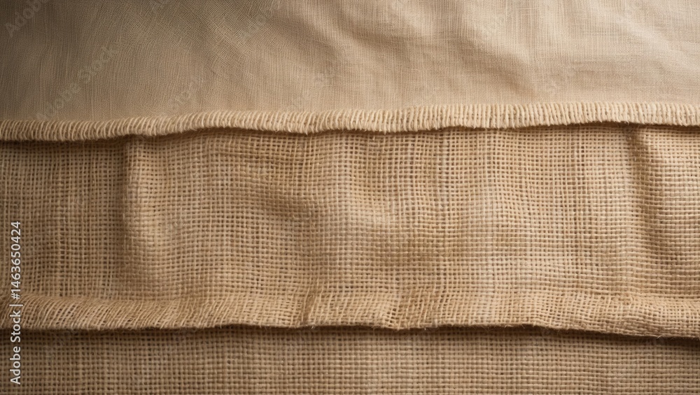 Poster background featuring burlap sack texture