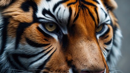 Detailed view of animal fur texture highlighting tiger skin design