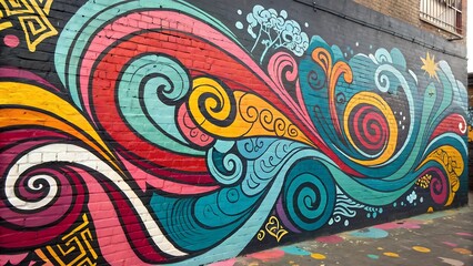 Graffiti-style colorful abstract background with bold splashes of paint and urban street art influences, perfect for modern designs, posters, and creative visual projects