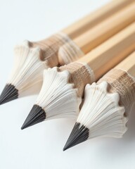 Artistic close-up of sharpened pencils.
