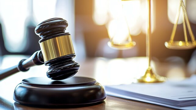 Gavel resting on medical documents symbolizing health-related legal dispute, healthcare law and justice system concept, medical malpractice or insurance claim case.