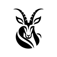 Sable Antelope Symbol Shape Logo