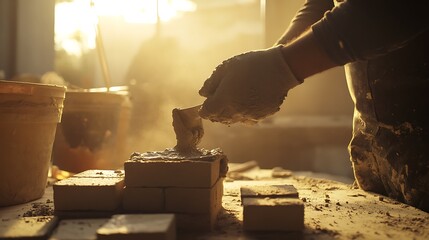Potter Shaping Clay in a Workshop