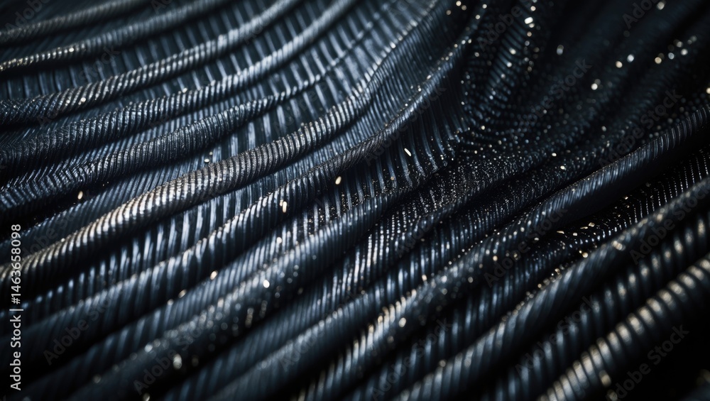 Poster macro view of microscopic carbon fiber surface pattern