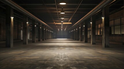 Empty industrial warehouse interior (1)
