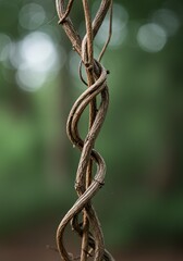 Obraz premium Abstract Photo Brown Vine Spiral Shape Twisting and Intertwined Growing