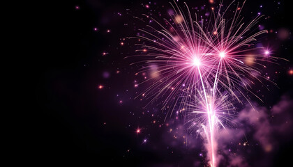 Fototapeta premium A stunning display of colorful fireworks lighting up the night sky.