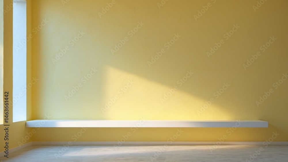 Poster elegant yellow gradient with abstract texture and soft shadow