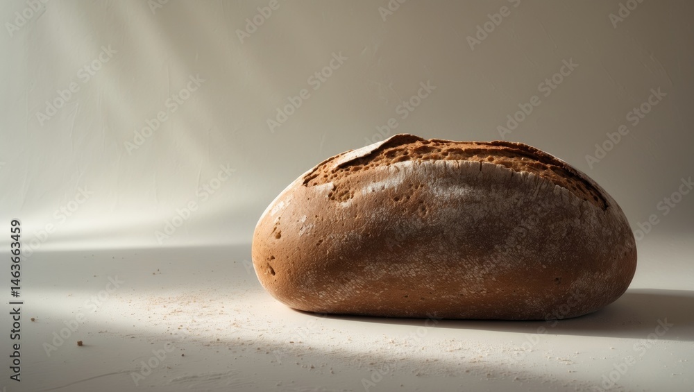 Poster buckwheat bread displayed with a backdrop