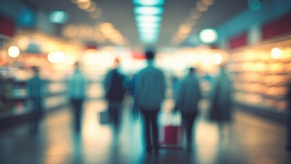 Blurry image showcasing a modern store environment
