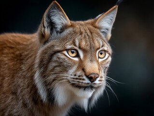 Close-up lynx portrait