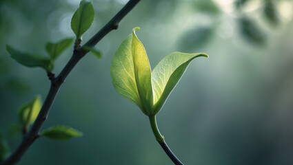 Tree buds starting to blossom