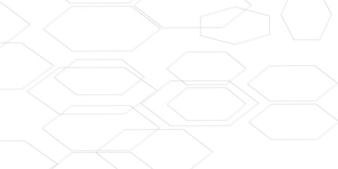 Light gray or white out line hexagon  3d effect pattern with shadow seamless texture background. Use for book, poster, flyer, website vector illustration. 