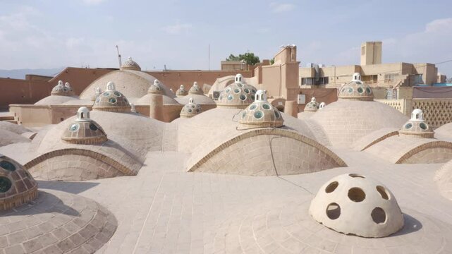Amazing roof of Sultan Amir Ahmad Bathhouse in Kashan, Iran