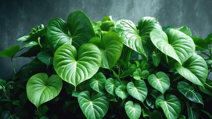 Bright green Syngonium with white veining, a popular ornamental plant