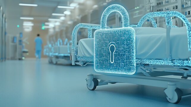 Digital lock on hospital bed data security and patient privacy