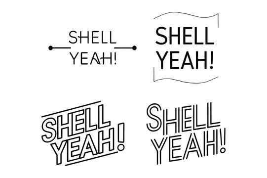 "Shell Yeah! Minimalist Line Art T-Shirt - Funny Coastal Beach Tee"