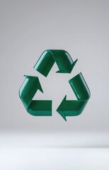 recycle symbol on green background