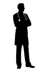 Doctor vector silhouette