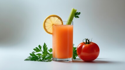 Fototapeta premium Tomato and lemon juice mixed drink