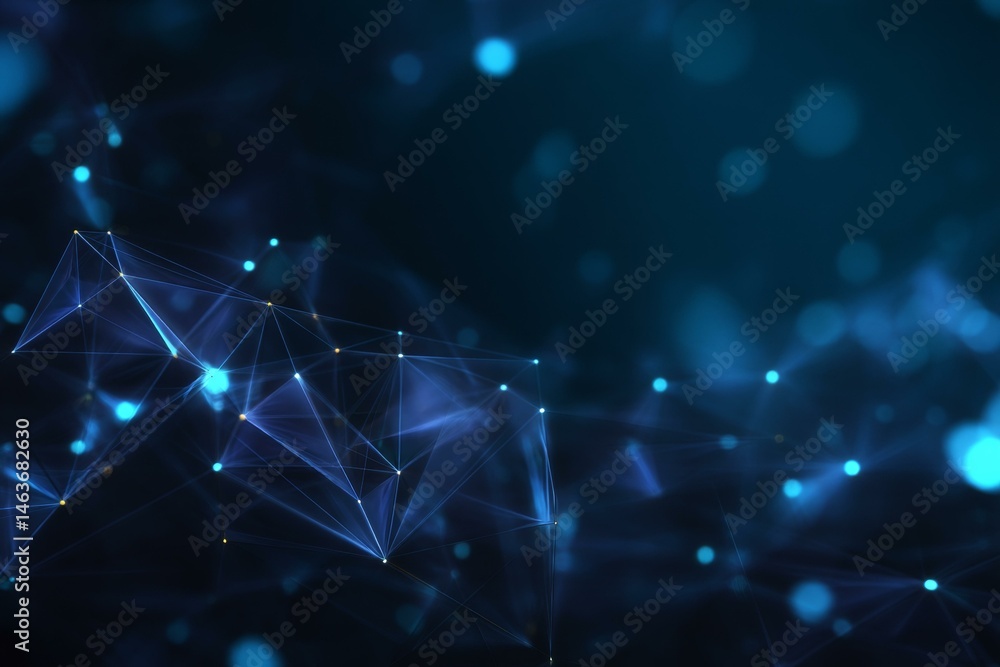 Poster abstract network digital connection