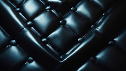 Fototapeta premium High-resolution black leather upholstery texture with fine details for background