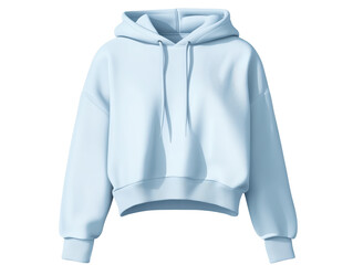 Isolated Pale Blue Hoodie with Soft Texture and Relaxed Fit