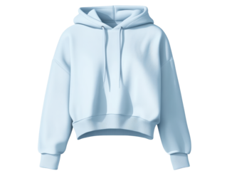 Isolated Pale Blue Hoodie with Soft Texture and Relaxed Fit