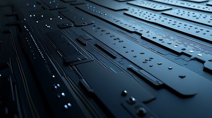 Abstract dark circuit board, technology