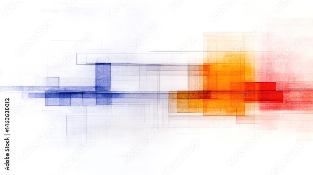 Poster abstract layered rectangle background design template