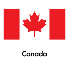 flag of Canada on transparent background 